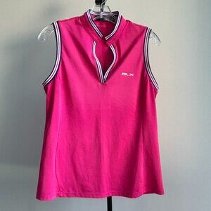 RLX Ralph Lauren Sleeveless Golf Top / Colors: Pink, Royal Blue, White / Size: M